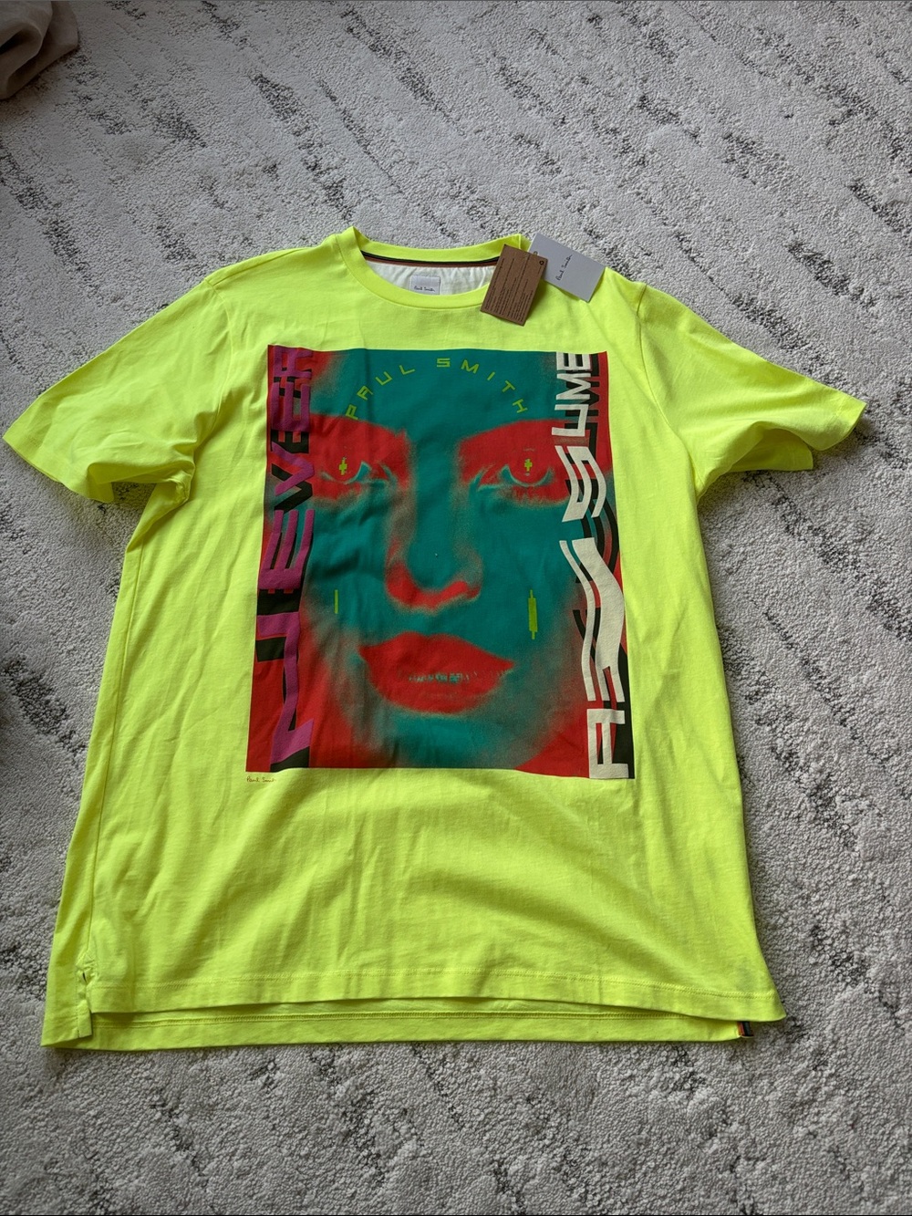 Paul Smith Neon Lime Short-Sleeve Graphic Tee